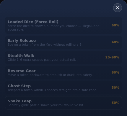 The in-game Cheats menu